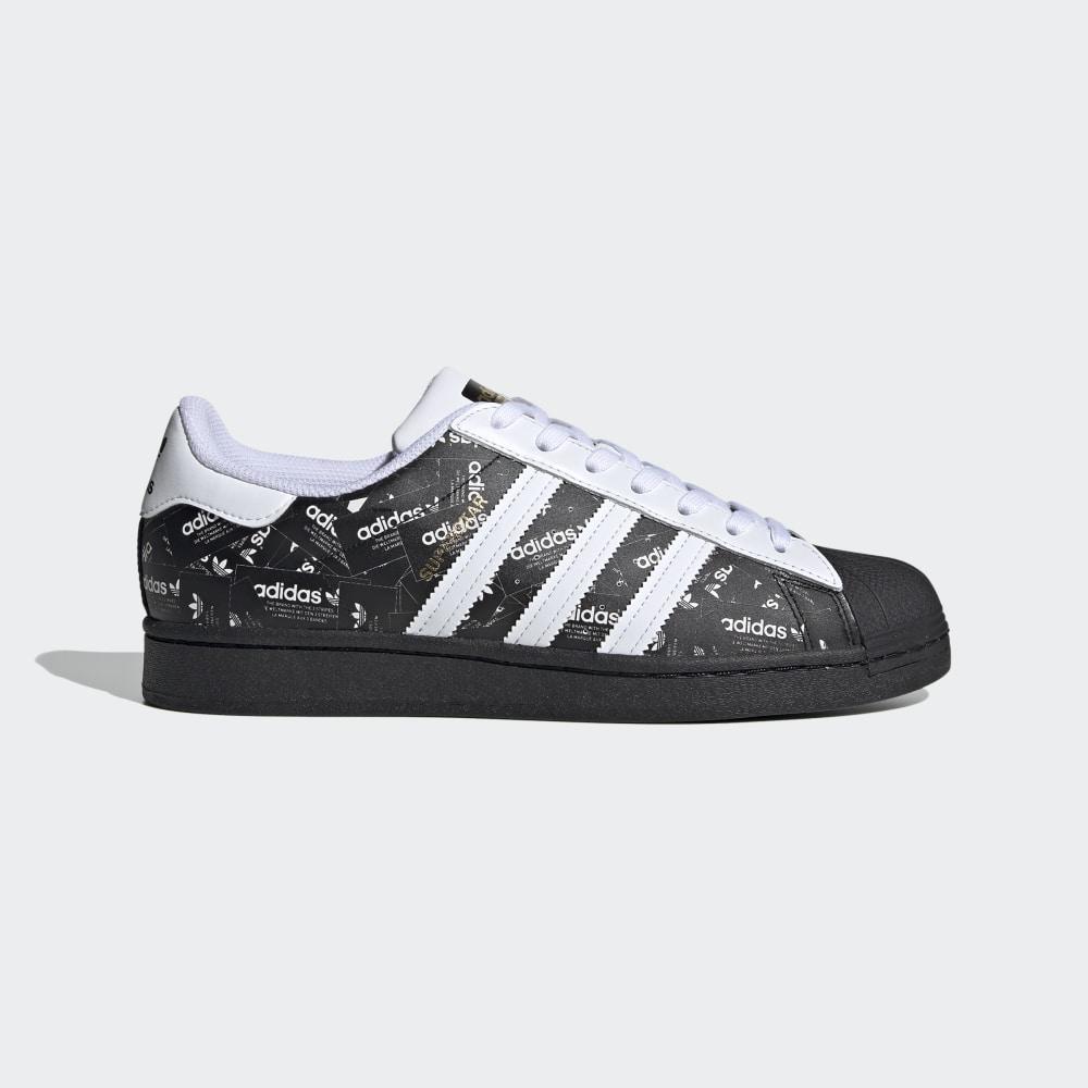 Adidas Men's Superstar Originals Shoes Black/White Ireland FV2820